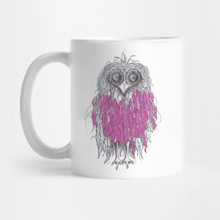 COVID Scribble Funky Owl on Minty Green Mug